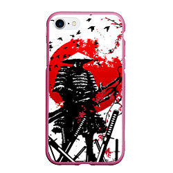 Чехол iPhone 7/8 матовый Ronin armour, цвет: 3D-малиновый