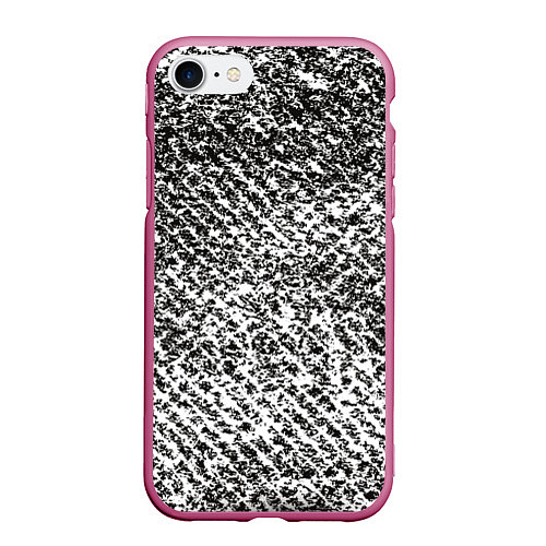 Чехол iPhone 7/8 матовый Black white style / 3D-Малиновый – фото 1
