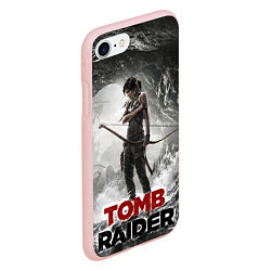 Чехол iPhone 7/8 матовый Rise of the tomb rider, цвет: 3D-светло-розовый — фото 2