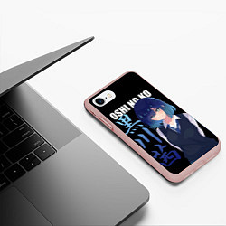 Чехол iPhone 7/8 матовый Oshi no ko - аканэ и иероглифы, цвет: 3D-светло-розовый — фото 2