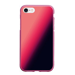 Чехол iPhone 7/8 матовый Градиент темно-розовый, цвет: 3D-малиновый