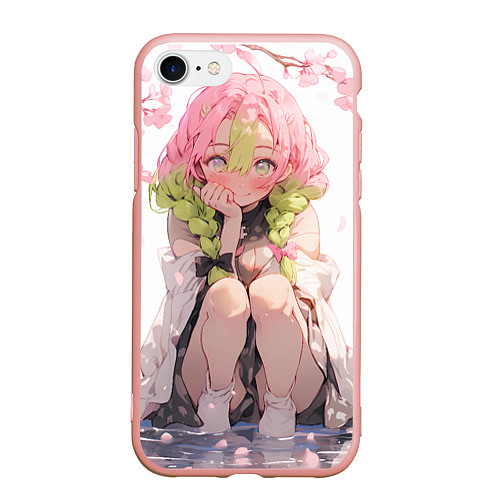 Чехол iPhone 7/8 матовый Mitsuri-tan / 3D-Светло-розовый – фото 1