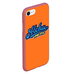 Чехол iPhone 7/8 матовый Aloha Pacific, цвет: 3D-малиновый — фото 2