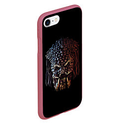 Чехол iPhone 7/8 матовый Predator - skull, цвет: 3D-малиновый — фото 2