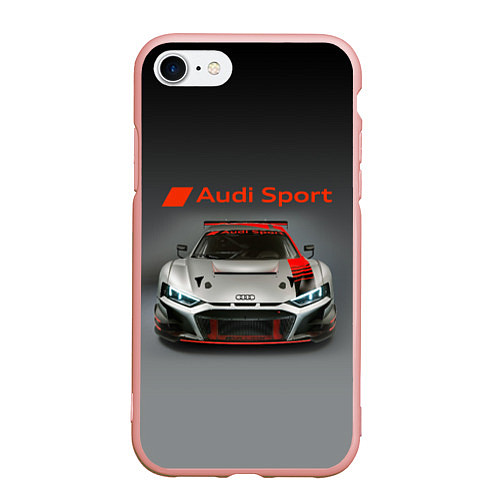 Чехол iPhone 7/8 матовый Audi sport - racing car - extreme / 3D-Светло-розовый – фото 1