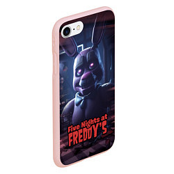 Чехол iPhone 7/8 матовый Five Nights at Freddys Bonnie, цвет: 3D-светло-розовый — фото 2