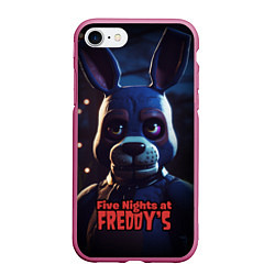 Чехол iPhone 7/8 матовый Five Nights at Freddys Bonnie, цвет: 3D-малиновый