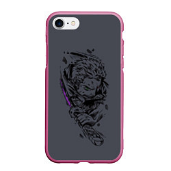Чехол iPhone 7/8 матовый One Piece - Roronoa Zoro, цвет: 3D-малиновый