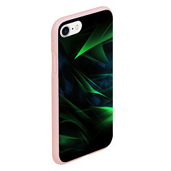 Чехол iPhone 7/8 матовый Dark green background, цвет: 3D-светло-розовый — фото 2