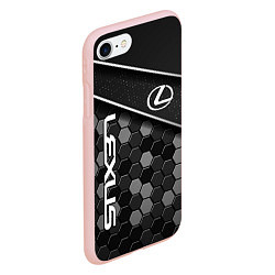 Чехол iPhone 7/8 матовый Lexus - Строгий технологичный, цвет: 3D-светло-розовый — фото 2