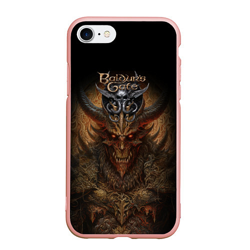 Чехол iPhone 7/8 матовый Baldurs Gate 3 demon / 3D-Светло-розовый – фото 1