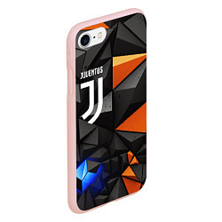 Чехол iPhone 7/8 матовый Juventus orange black style, цвет: 3D-светло-розовый — фото 2