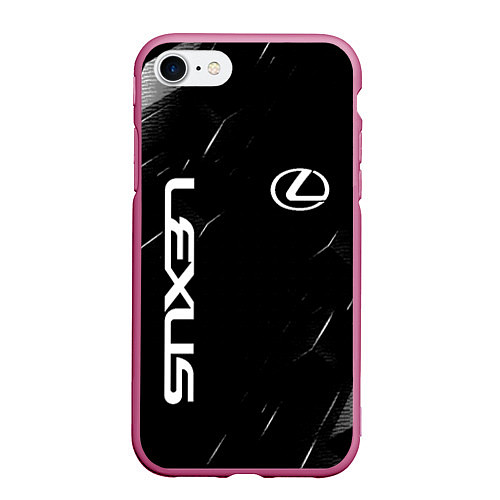 Чехол iPhone 7/8 матовый Lexus - minimalism / 3D-Малиновый – фото 1
