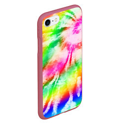 Чехол iPhone 7/8 матовый Красивый тай дай, цвет: 3D-малиновый — фото 2