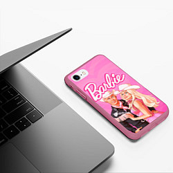 Чехол iPhone 7/8 матовый Барби и Кен Фильм, цвет: 3D-малиновый — фото 2
