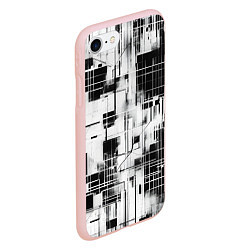Чехол iPhone 7/8 матовый Кибер Сетка гранж, цвет: 3D-светло-розовый — фото 2