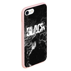 Чехол iPhone 7/8 матовый Black - abstract, цвет: 3D-светло-розовый — фото 2