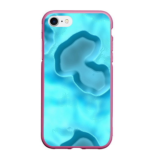 Чехол iPhone 7/8 матовый Мятые облака / 3D-Малиновый – фото 1