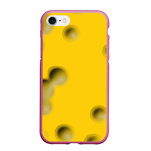 Чехол iPhone 7/8 матовый Сырная плоскость / 3D-Малиновый – фото 1