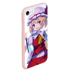 Чехол iPhone 7/8 матовый Touhou Project Фландр Скарлет, цвет: 3D-светло-розовый — фото 2