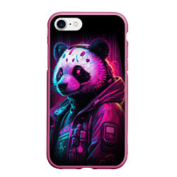 Чехол iPhone 7/8 матовый Panda cyberpunk