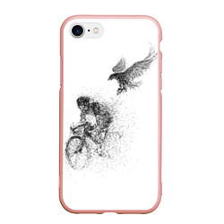 Чехол iPhone 7/8 матовый Скорость,моя стихия, цвет: 3D-светло-розовый