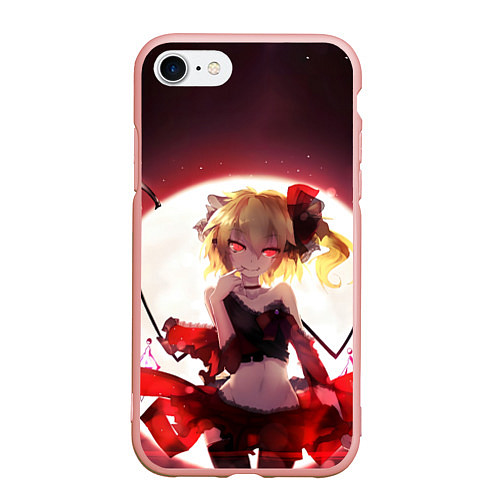 Чехол iPhone 7/8 матовый Touhou Project Фландр Скарлет / 3D-Светло-розовый – фото 1