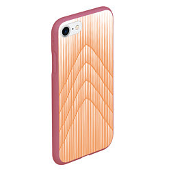 Чехол iPhone 7/8 матовый Полосатый оранжевый градиент, цвет: 3D-малиновый — фото 2