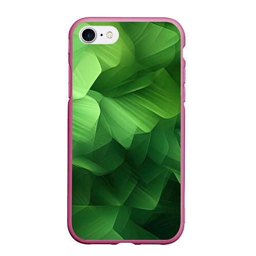 Чехол iPhone 7/8 матовый Green lighting background / 3D-Малиновый – фото 1