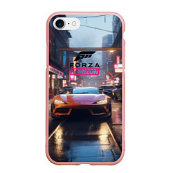 Чехол iPhone 7/8 матовый Forza Horizon game, цвет: 3D-светло-розовый