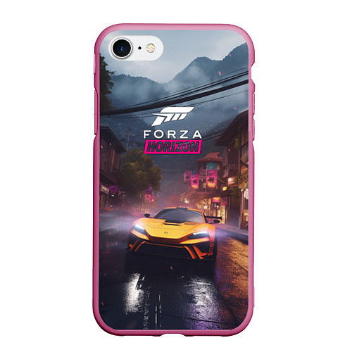 Чехол iPhone 7/8 матовый Forza horizon racing / 3D-Малиновый – фото 1