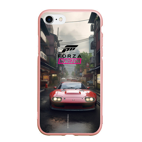 Чехол iPhone 7/8 матовый Forza Horizon game / 3D-Светло-розовый – фото 1