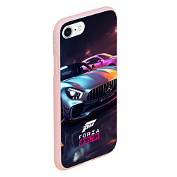 Чехол iPhone 7/8 матовый Forza Horizon street racing, цвет: 3D-светло-розовый — фото 2