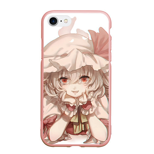 Чехол iPhone 7/8 матовый Touhou Project Flandre Scarlet Cute / 3D-Светло-розовый – фото 1