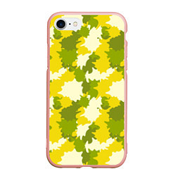 Чехол iPhone 7/8 матовый Желто-зеленый камуфляж
