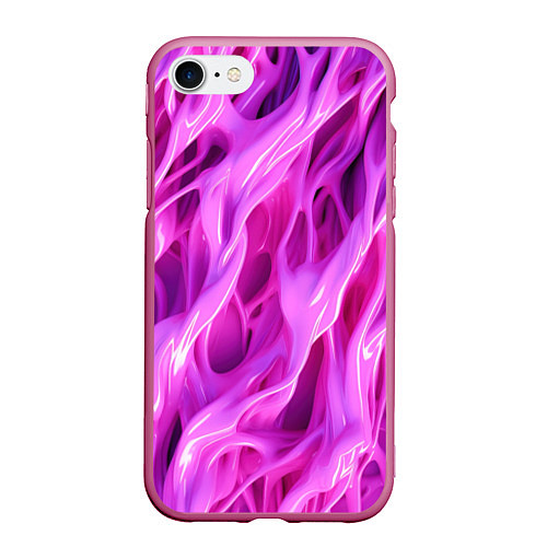 Чехол iPhone 7/8 матовый Розова ткань текстуры / 3D-Малиновый – фото 1
