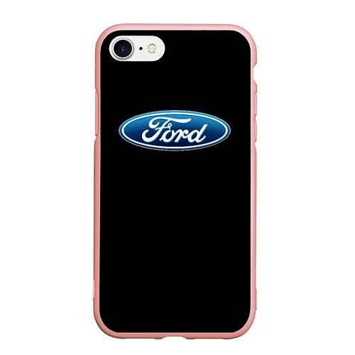 Чехол iPhone 7/8 матовый Ford sport auto / 3D-Светло-розовый – фото 1