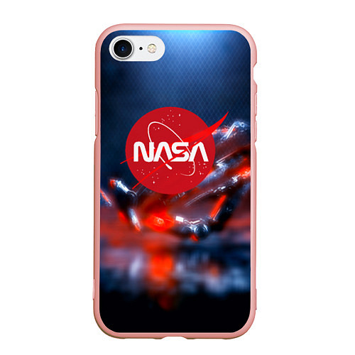 Чехол iPhone 7/8 матовый Nasa space star / 3D-Светло-розовый – фото 1