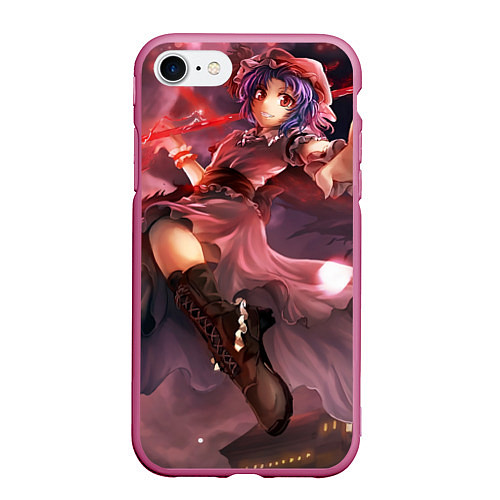 Чехол iPhone 7/8 матовый Touhou Project Remilia / 3D-Малиновый – фото 1