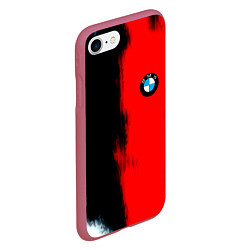 Чехол iPhone 7/8 матовый Bmw sport colors, цвет: 3D-малиновый — фото 2