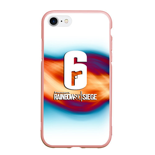 Чехол iPhone 7/8 матовый Rainbow six game / 3D-Светло-розовый – фото 1