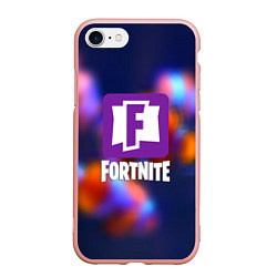 Чехол iPhone 7/8 матовый Epic game fortnite, цвет: 3D-светло-розовый