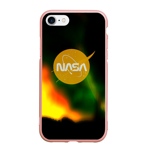 Чехол iPhone 7/8 матовый Nasa spacestar / 3D-Светло-розовый – фото 1