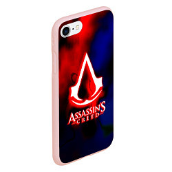 Чехол iPhone 7/8 матовый Assassins Creed fire, цвет: 3D-светло-розовый — фото 2