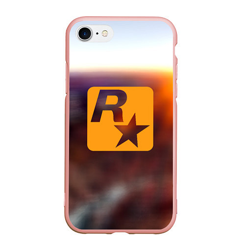 Чехол iPhone 7/8 матовый Grand Theft Auto rockstar game / 3D-Светло-розовый – фото 1