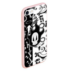 Чехол iPhone 7/8 матовый Bleach logo blur anime black, цвет: 3D-светло-розовый — фото 2