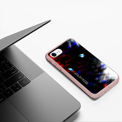Чехол iPhone 7/8 матовый Bmw true colors, цвет: 3D-светло-розовый — фото 2
