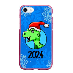 Чехол iPhone 7/8 матовый Год зеленого дракона, цвет: 3D-малиновый