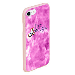 Чехол iPhone 7/8 матовый I am kenough - розовый тай-дай, цвет: 3D-светло-розовый — фото 2