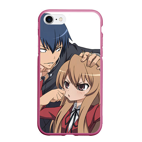 Чехол iPhone 7/8 матовый Toradora Тайга Рюдзи / 3D-Малиновый – фото 1